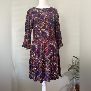 Paisley Banana Republic Dress Navy Blue. Size 4